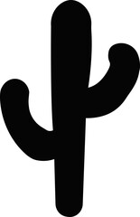 Obraz premium Cactus icon. Cactus silhouette vector isolated on transparent background. Home plant flat and line element. Mexican desert plant pictogram. Wild cactus linear nature garden symbol
