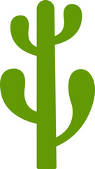 Cactus icon. Cactus silhouette vector isolated on transparent background. Home plant flat and line element. Mexican desert plant pictogram. Wild cactus linear nature garden symbol