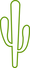 Cactus icon. Cactus silhouette vector isolated on transparent background. Home plant flat and line element. Mexican desert plant pictogram. Wild cactus linear nature garden symbol
