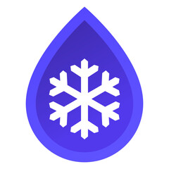 coolant drop icon, art