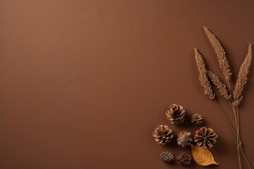 Naklejka premium Earthy Brown Solid Background Texture for Natural Design