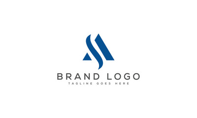 Fototapeta premium letter AS logo design vector template design for brand.