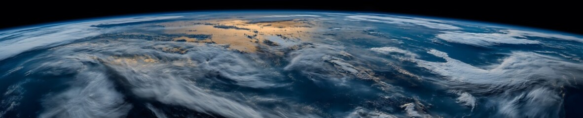 Stunning banner of the Earth seen from space.