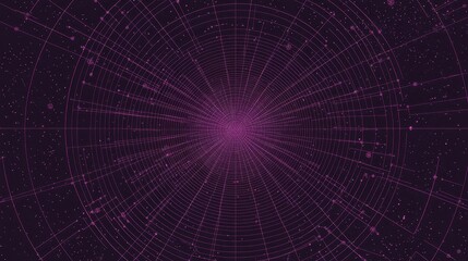 Fototapeta premium Wallpaper showcasing a deep-space chart with glowing symbols and halftone cosmic textures