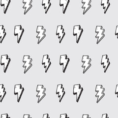 Vector abstract retro pattern with lightning bolts