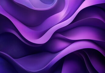 Abstract purple waves flowing in smooth layers creating a dynamic and vibrant background for creative projects and design applications