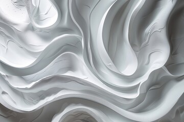 Textured Crisp White Background with Fluid Lines and Contemporary Elegance