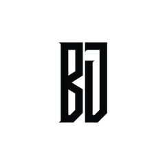 BJ monogram logo design letter text name symbol monochrome logotype alphabet character simple logo