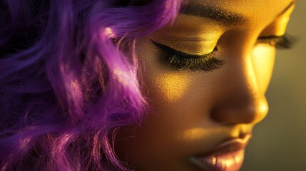 Golden yellow and plum blend, rich and dynamic with subtle cloud-like texture and smooth transitions