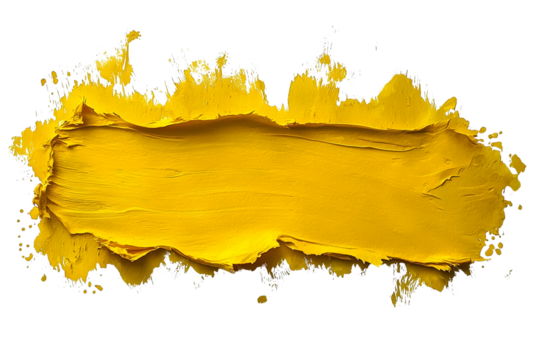 Vivid Yellow Abstract Brush Strokes Digital Art Splash Background for Graphic Design and
