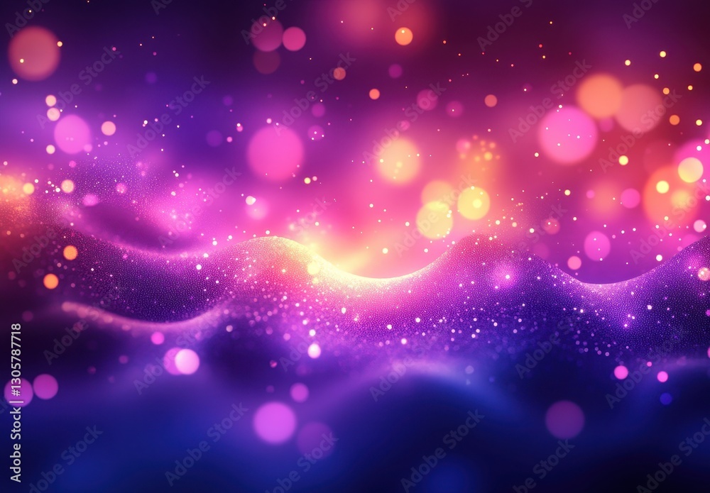 Poster abstract vibrant background with colorful bokeh lights and shimmering particles creating a dreamy an