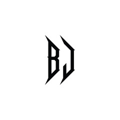 BJ monogram logo design letter text name symbol monochrome logotype alphabet character simple logo