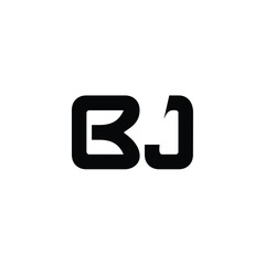 BJ monogram logo design letter text name symbol monochrome logotype alphabet character simple logo