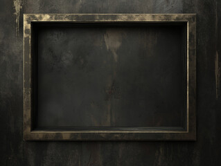 Dark Minimalist Texture with Clean Metallic Border: Elegant Background for Modern Designs, Websites,