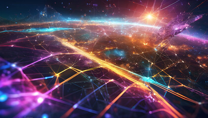 Obraz premium Global Network Nexus