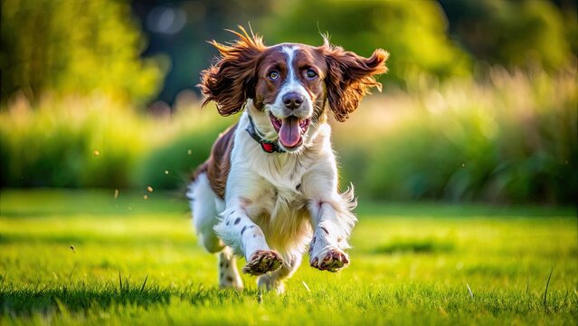 Springer Spaniel Dog Park Redmond Marymoor Washington New Year's Eve 2023 Run Jumping Photo