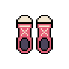 shoes retro design pixel art