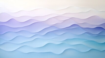 Fototapeta premium Soft lavender and light blue gradient, delicate and calming with fluid waves