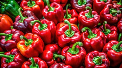 Vibrant Red Bell Peppers Fashion Photography - Bold Colors, Fresh Produce, Culinary Still Life