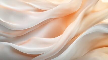 Fototapeta premium Soft pale peach and ivory clouds, delicate and light with smooth flowing transitions