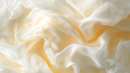 Obraz premium Soft pale yellow and ivory clouds, delicate and airy with subtle flowing transitions