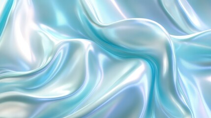Obraz premium Soft pastel gradients of pale mint and sky blue, flowing seamlessly with delicate glossy highlights