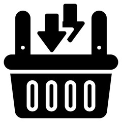 Obraz premium Add To Basket Solid Icon