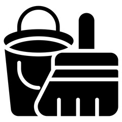 Cleaning Tools Solid Icon
