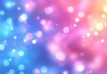 Colorful Bokeh Background with Soft Circles and Gentle Gradient of Pink, Blue, and Purple Hues for Creative and Vibrant Visuals