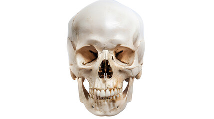 Fototapeta premium human skull with realistic details isolated on white background