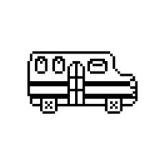 bus school transport pixel art