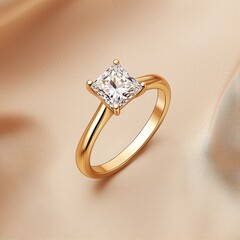 A realistic solitaire diamond ring