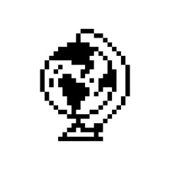 Fototapeta premium round globe design pixel art