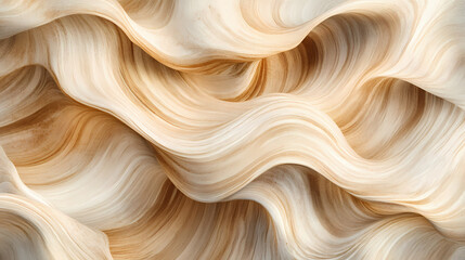 Wooden abstract waves in beige tones, natural design perfect for interior decor or elegant backdrop. generative ai. Tranquil - Lake. Illustration