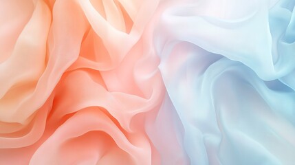 Obraz premium Soft pastel peach and pale sky blue gradient, light and airy with smooth transitions