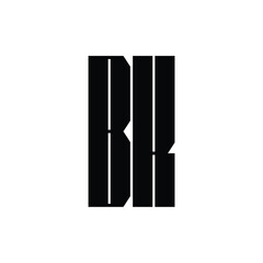 BK monogram logo design letter text name symbol monochrome logotype alphabet character simple logo