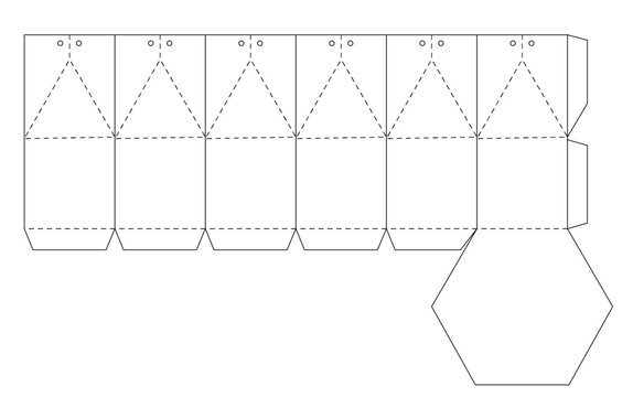 patr&oacute;n para caja de regalo