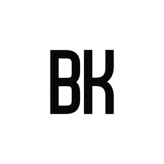 BK monogram logo design letter text name symbol monochrome logotype alphabet character simple logo