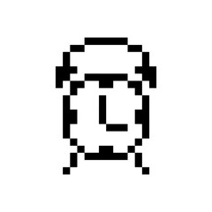 Fototapeta premium alarm clock timer pixel art
