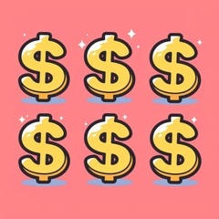 Cartoon Dollar Signs Pattern