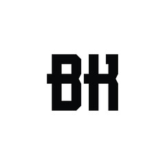 BK monogram logo design letter text name symbol monochrome logotype alphabet character simple logo