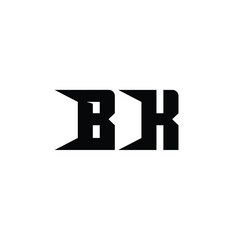 BK monogram logo design letter text name symbol monochrome logotype alphabet character simple logo