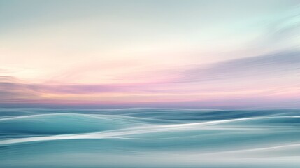 Obraz premium Soft pastel teal and lavender sky, delicate and dreamy with fluid flowing patterns