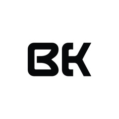 BK monogram logo design letter text name symbol monochrome logotype alphabet character simple logo