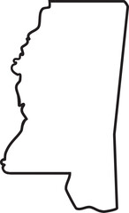 Vector Mississippi Outline