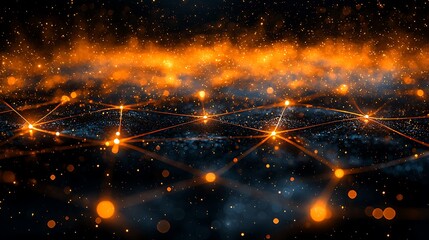 Obraz premium Cosmic Network: A Visual Representation of Interconnectedness