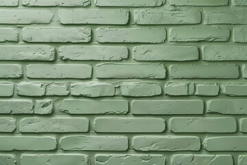 Fototapeta premium Blush Green Textured Brick Wall Background Ideal for Feminine Themes