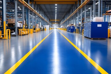 Expansive Factory Interior Undergoing Technological Transformation and Renovation