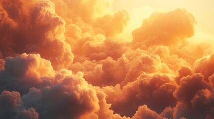 Warm amber and copper clouds, glowing and rich with seamless flowing transitions