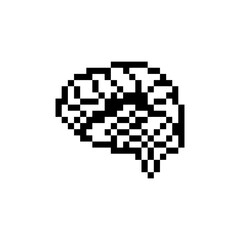 Fototapeta premium brain human anatomy pixel art